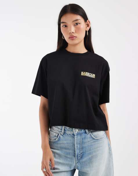Barbour International Amaya short sleeve logo t-shirt in black - view 1