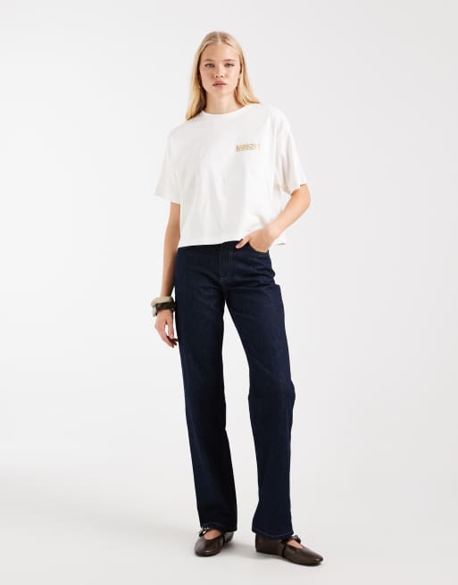 Barbour International Amaya short sleeve logo t-shirt in off white, 2 of 4
