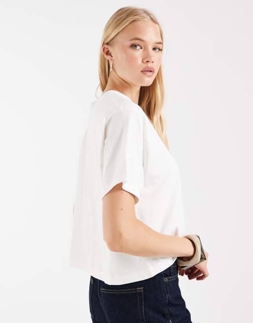 Barbour International Amaya short sleeve logo t-shirt in off white, 4 of 4
