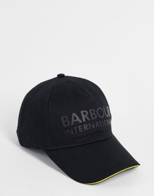 Barbour International Ampere large tonal logo baseball cap in black