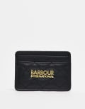 [Barbour International] Barbour International Aurora card holder with gold detail in black One Size black