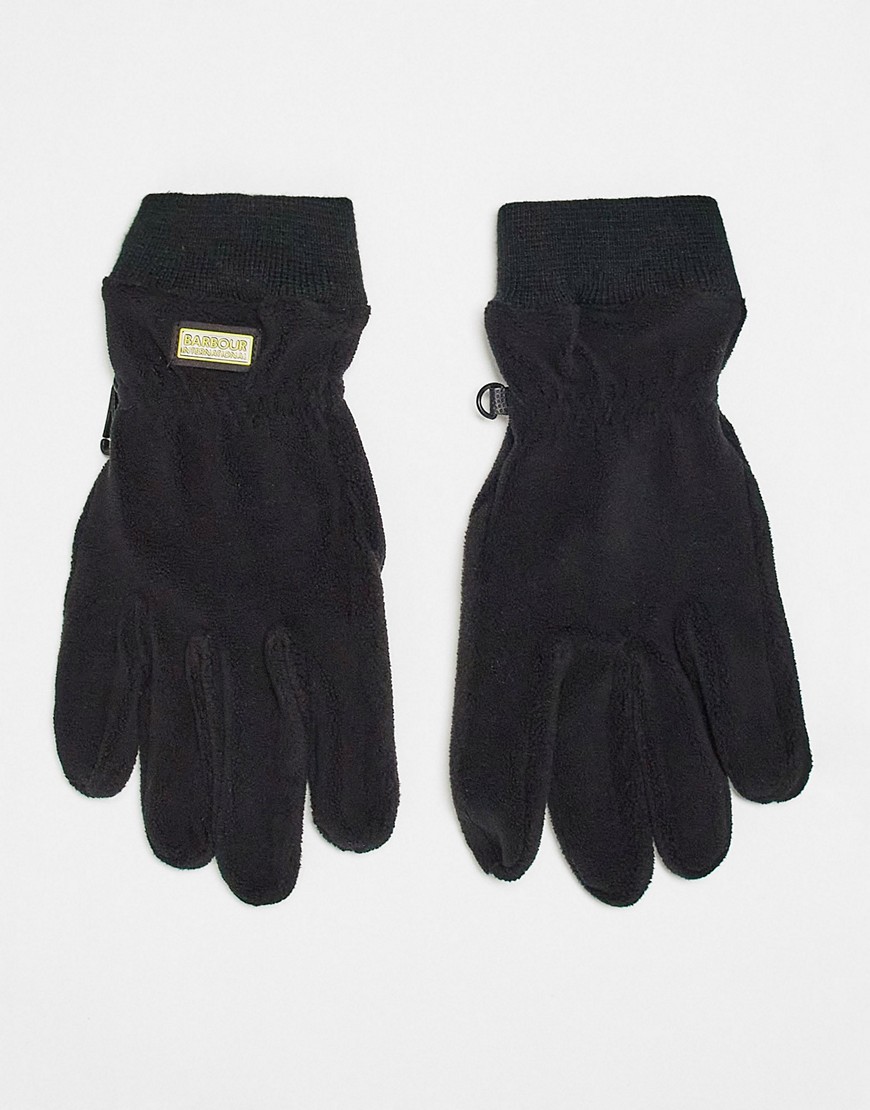 Barbour International Axle fleece gloves in black
