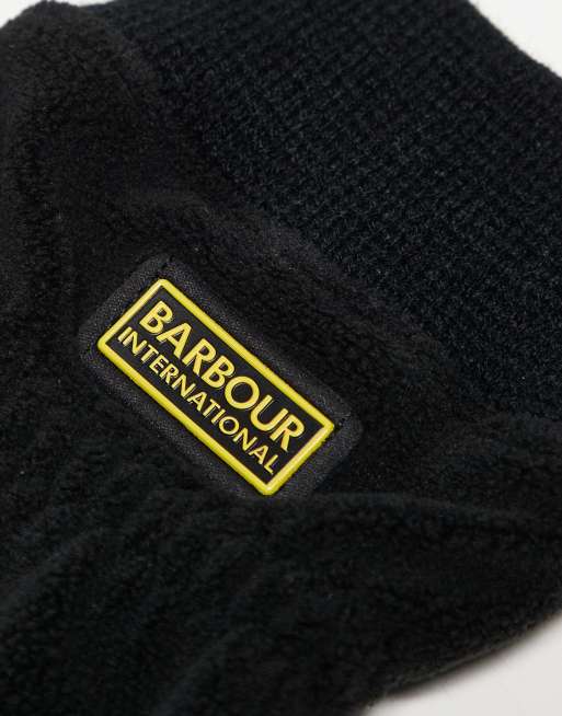 Barbour International Axle fleece gloves in black, 2 of 3