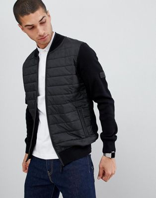 barbour international men's baffle zip through jacket