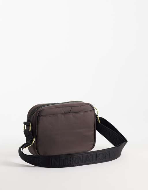 Barbour International Baffle quilted crossbody bag in truffle brown, 4 of 4