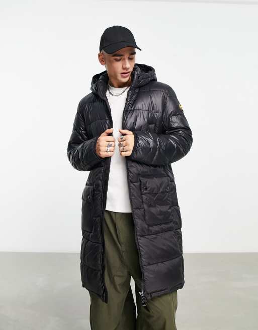 Long quilted barbour store coat