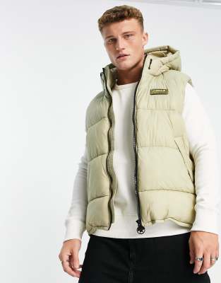 Barbour International Balfour quilted gilet in stone - ASOS Price Checker