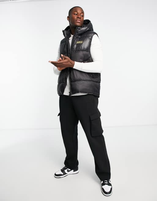 Barbour International Balfour quilted vest in black , 2 of 4
