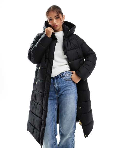 Barbour International – Barron – Longline-Puffermantel in Schwarz - view 1