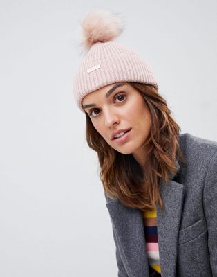 Barbour international beanie with faux 