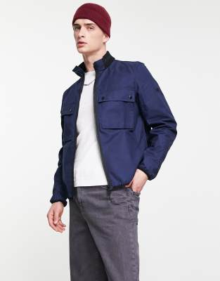 Barbour International Belsfield casual jacket in navy - ASOS Price Checker