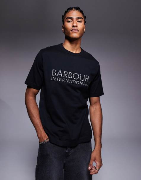 Barbour International bertie logo t-shirt in black - view 1
