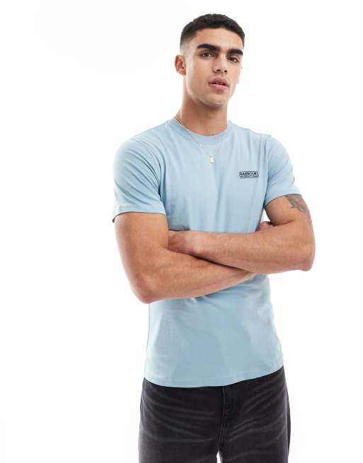 Barbour International – Blå t-shirt med liten logga