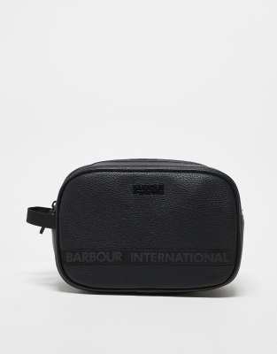 Barbour International Blackwall washbag in black