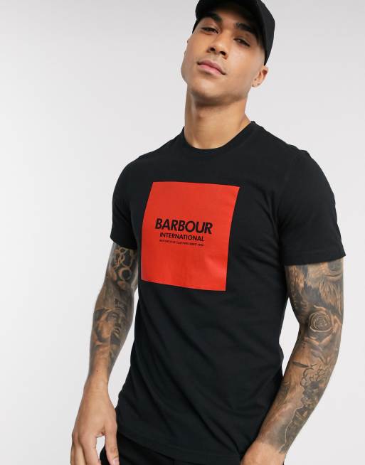 Black barbour store t shirt