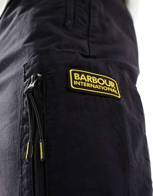 Barbour International Bolt cargo straight trouser in black