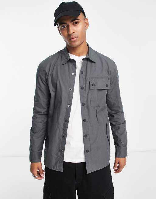 Barbour International Bolt overshirt in grey | ASOS