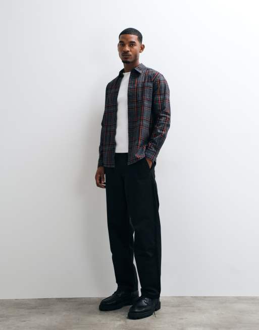 Barbour International Boothe long sleeve check shirt in black, 2 of 5