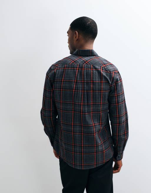 Barbour International Boothe long sleeve check shirt in black, 4 of 5