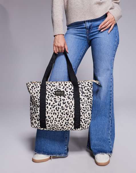 Barbour International – Boulevard – Biała torba typu tote w cętki - view 1