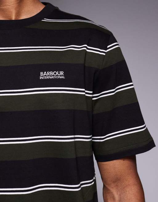 Barbour International – Bruce – T-Shirt in Schwarz mit Streifen, 5 von 5