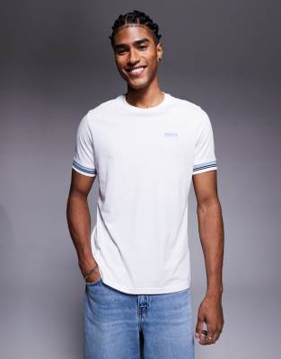 Barbour International Barbour International bruce tipped cuff t-shirt in white