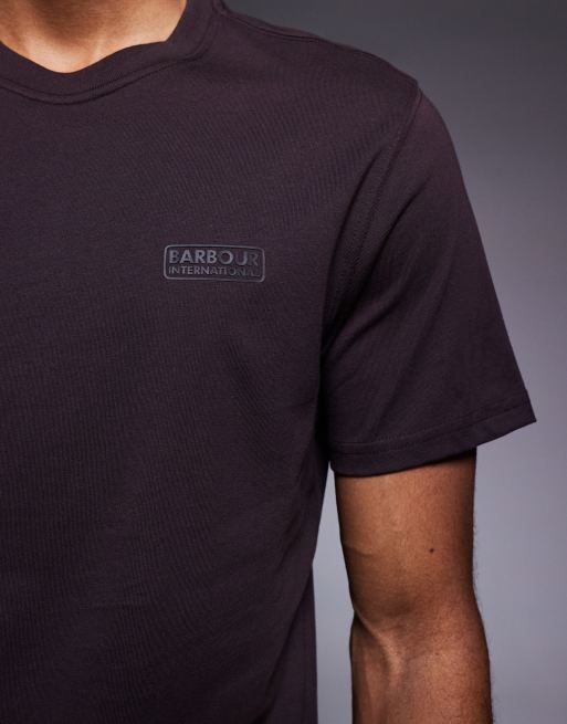 Barbour International – Brunröd t-shirt med liten logga, 3 av 5