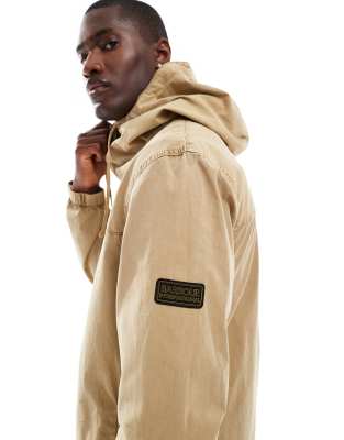 Barbour International Barbour International Buckley hooded jacket in beige-Neutral