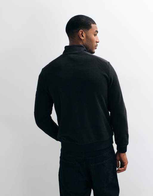 Barbour International Burnhope quilted zip through sweat jacket in black, 5 of 5