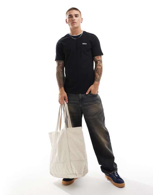 Barbour International – Buxton – Svart t-shirt med kantrand, 4 av 4
