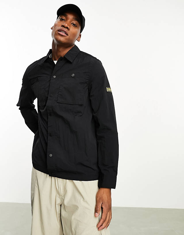 Barbour International - cadwell button up overshirt in black