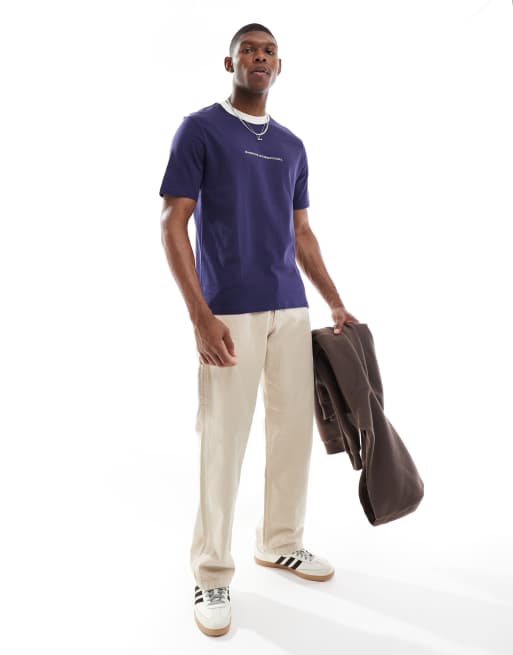 Barbour International Caleb tipped t-shirt in midnight blue, 2 of 4