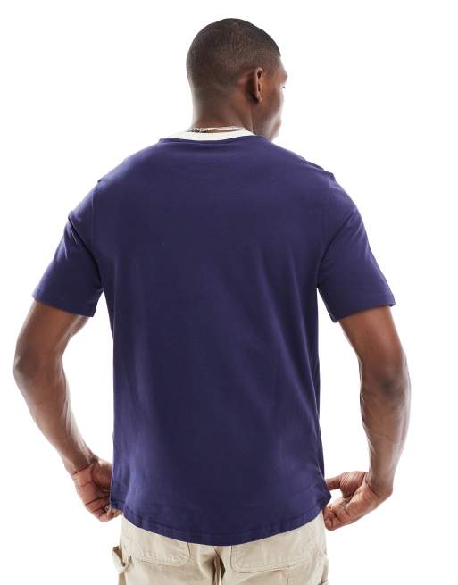 Barbour International Caleb tipped t-shirt in midnight blue, 4 of 4