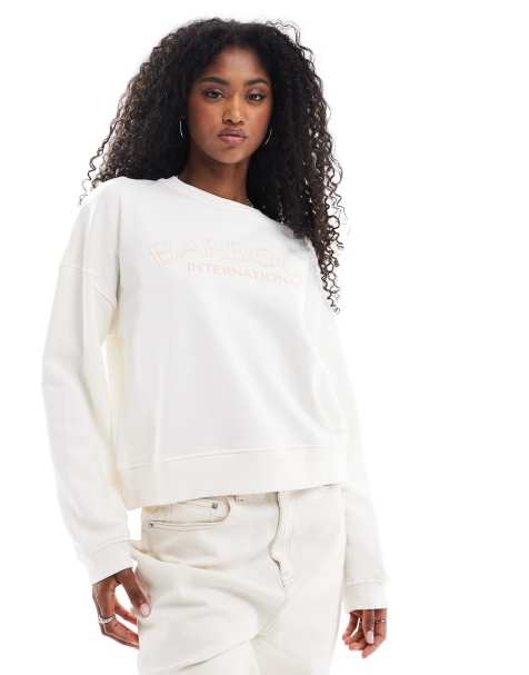 Barbour International cali sweatshirt in ecru - view 1