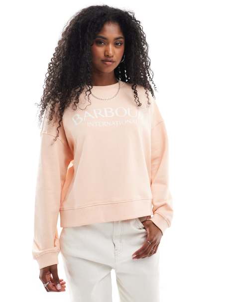 Barbour International cali sweatshirt in peach - view 1
