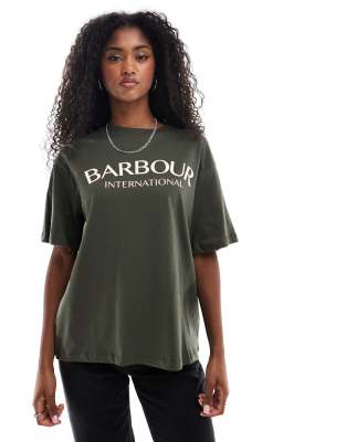 Barbour International Barbour International Cali t-shirt in khaki - NAVY