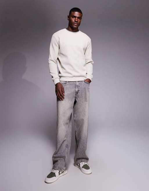 Barbour International - Callum - Råhvid sweatshirt med kontrasterende hals, 2 af 5