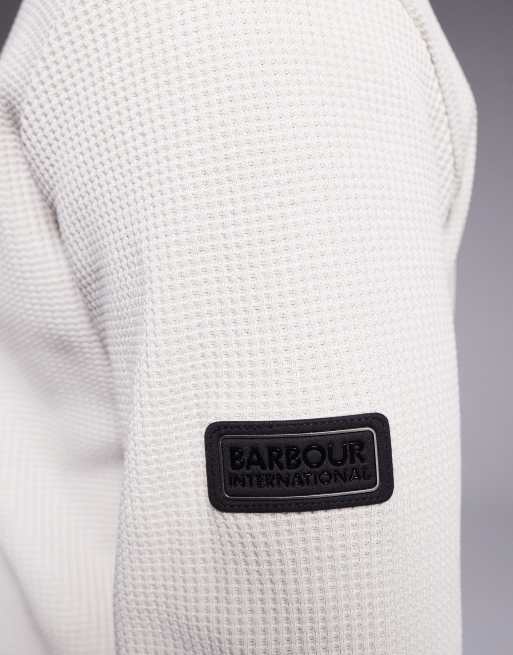 Barbour International - Callum - Råhvid sweatshirt med kontrasterende hals, 5 af 5