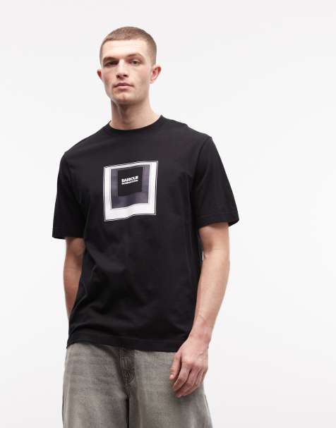 Barbour International - Captive - Sort T-shirt med grafisk bokslogo - view 1