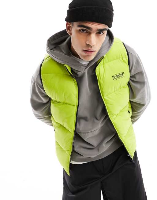 Barbour International - Cargen - Gewatteerde bodywarmer in limoengroen