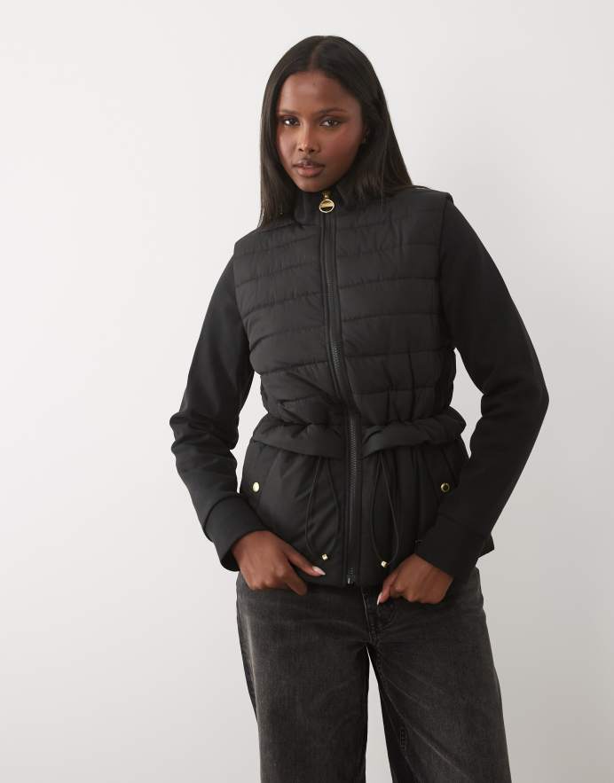 Barbour International chaqueta sudadera acolchada Ari en negro