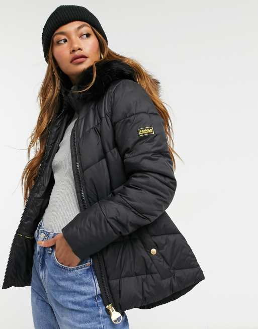 Barbour international womens store navy