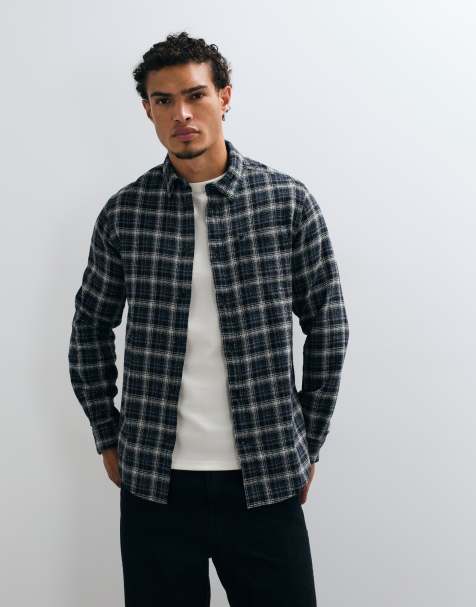 Barbour International chemise à carreaux à manches longues Transverse noire - view 1