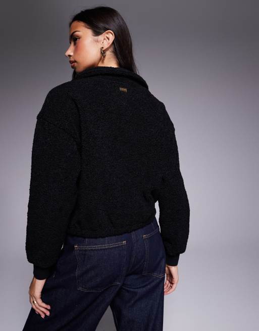 Barbour International – Chloe – Fleece-Jacke in Schwarz , 4 von 4