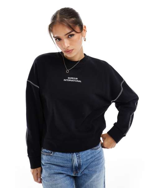 Barbour International christa sweatshirt in black - view 1