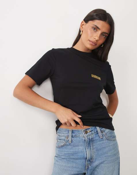Barbour International Colletta logo t-shirt in black - view 1