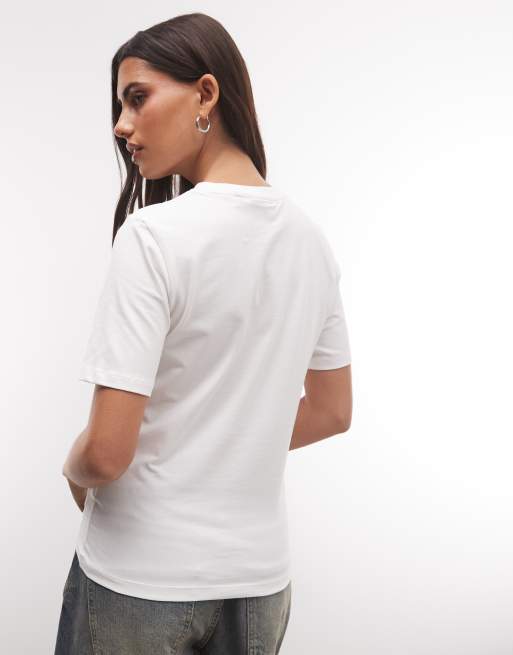 Barbour International Colletta logo t-shirt in off white, 4 of 4