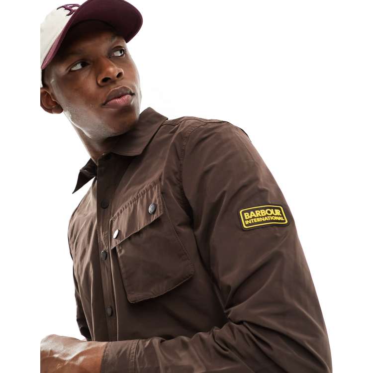 Barbour International Control overshirt- in brown | ASOS