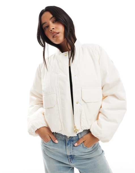 Barbour International costello jacket in ecru - view 1