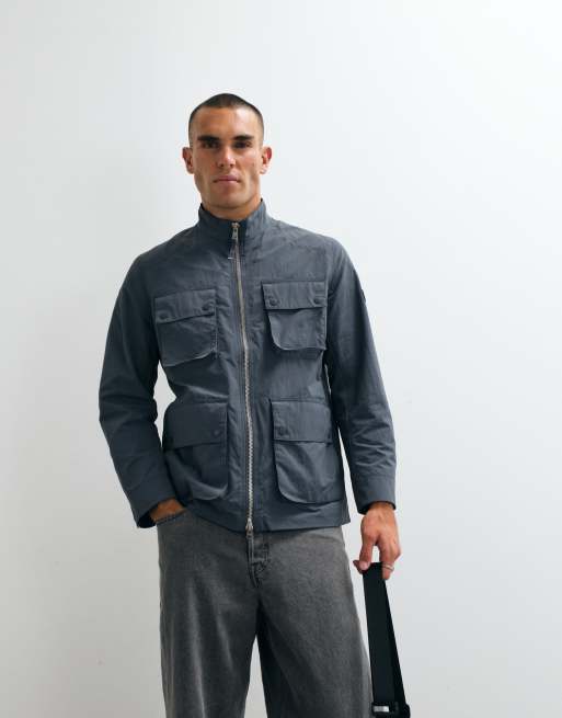 Barbour International Course showerproof jacket in washed charcoal, 2 of 5